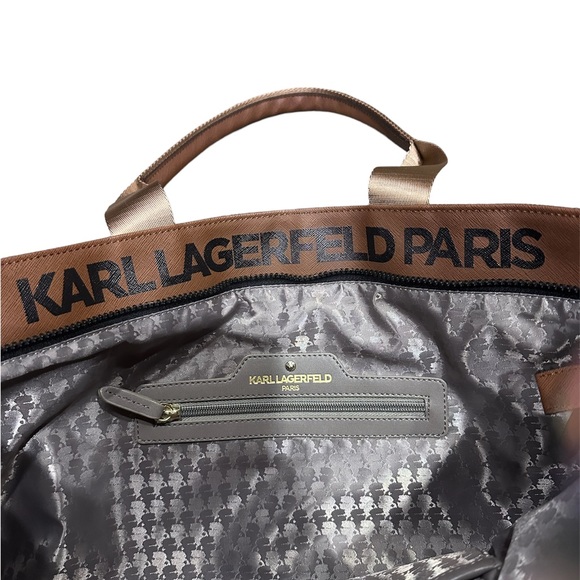 Karl Lagerfeld Amour Logo Patch Nylon Tote Bag - Picture 2 of 4